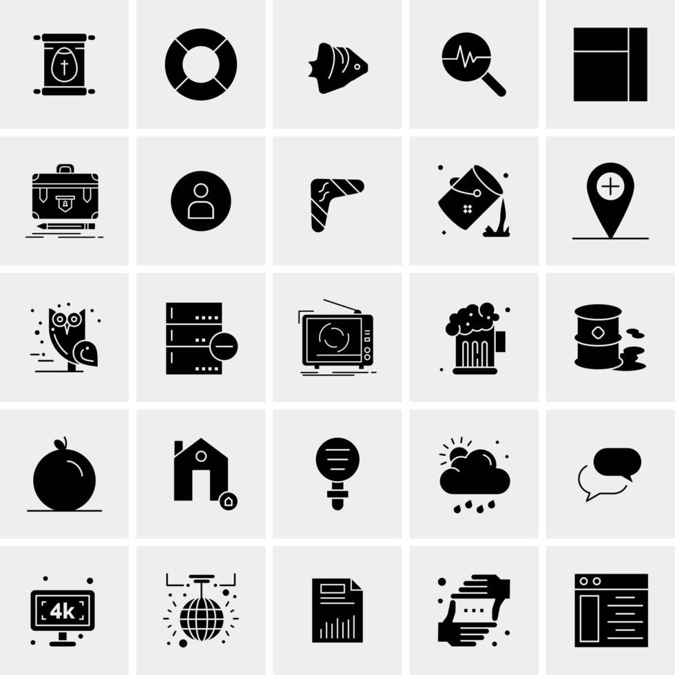 25 iconos de negocios universales vector ilustración de icono creativo para usar en proyectos relacionados con la web y dispositivos móviles