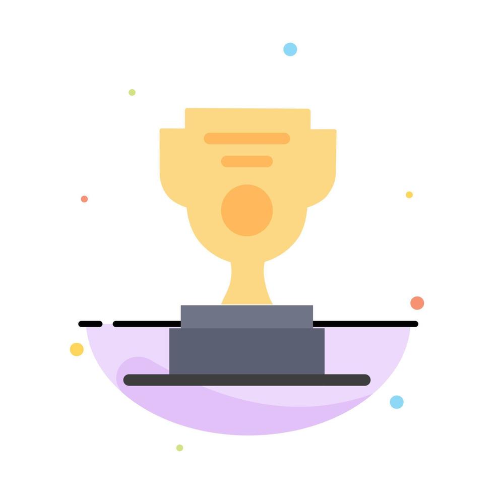 Job Worker Award Cup Abstract Flat Color Icon Template vector