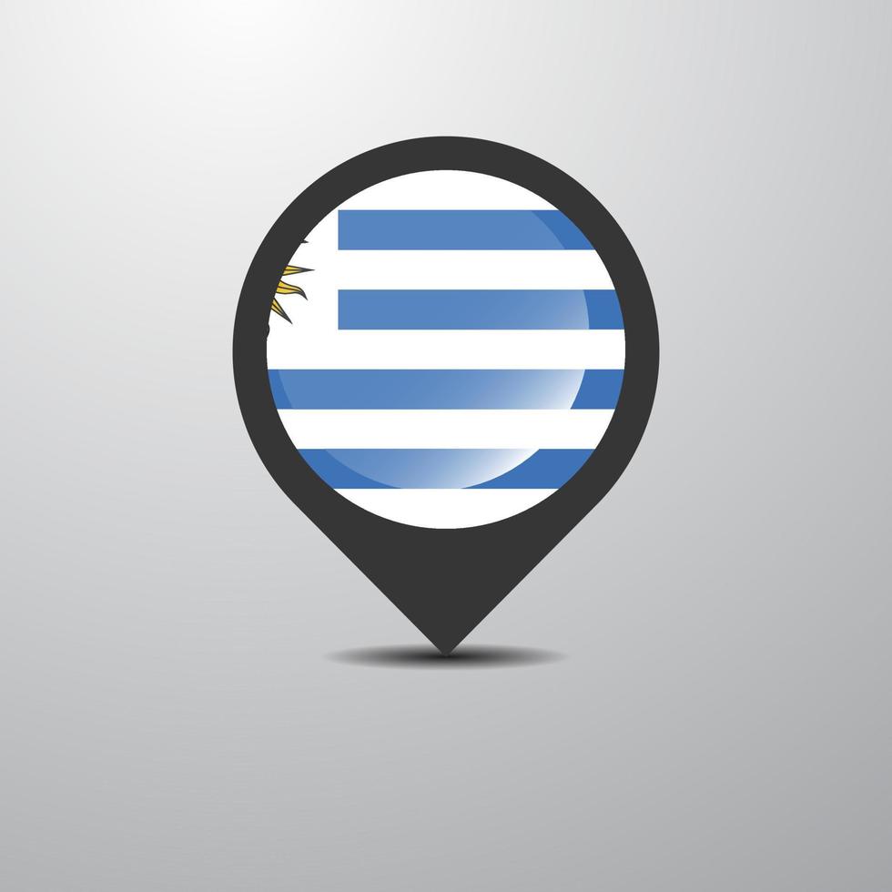 Uruguay Map Pin vector