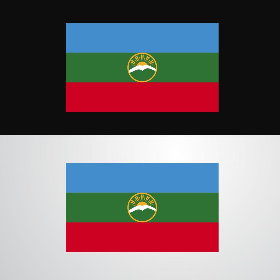 diseño de banner de bandera de karachay chekessia vector