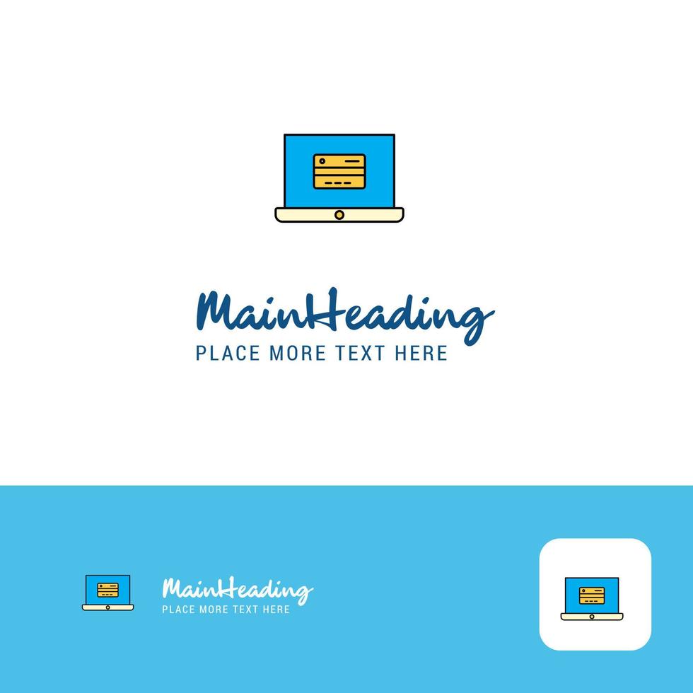 diseño de logotipo de banca en línea creativa lugar de logotipo de color plano para ilustración de vector de eslogan