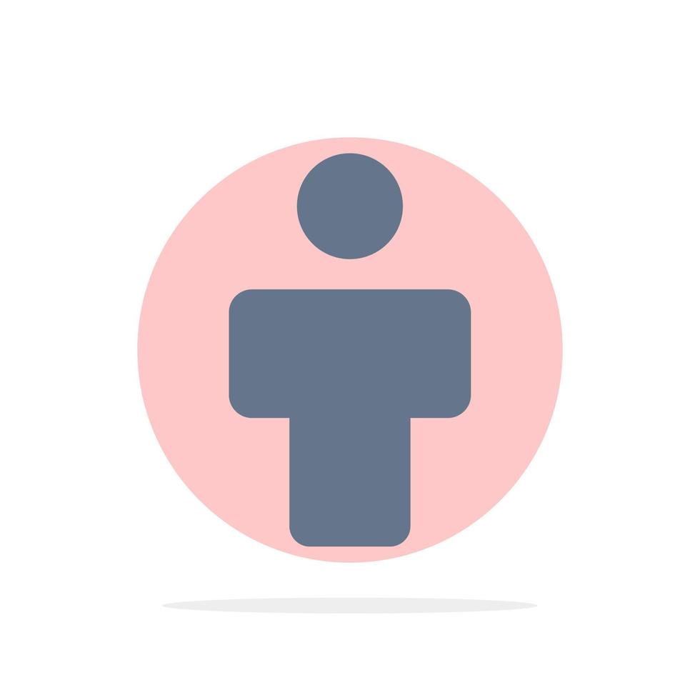 Avatar perfil de personas masculinas icono de color plano de fondo de círculo abstracto vector