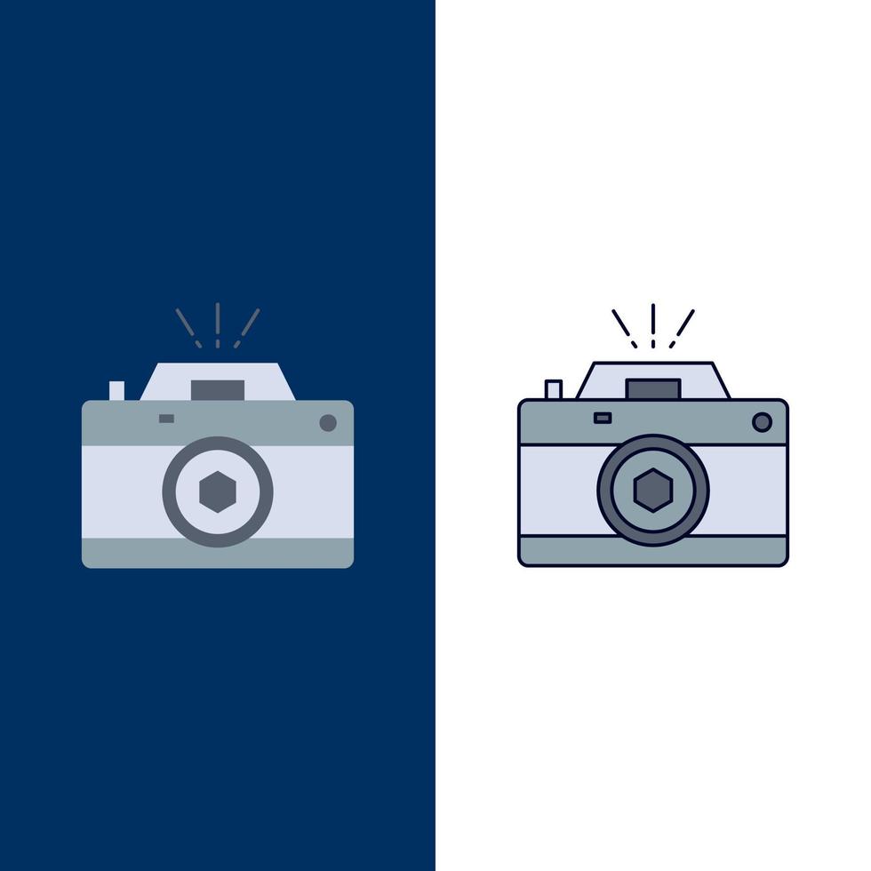 Camera photography capture photo aperture Flat Color Icon Vector