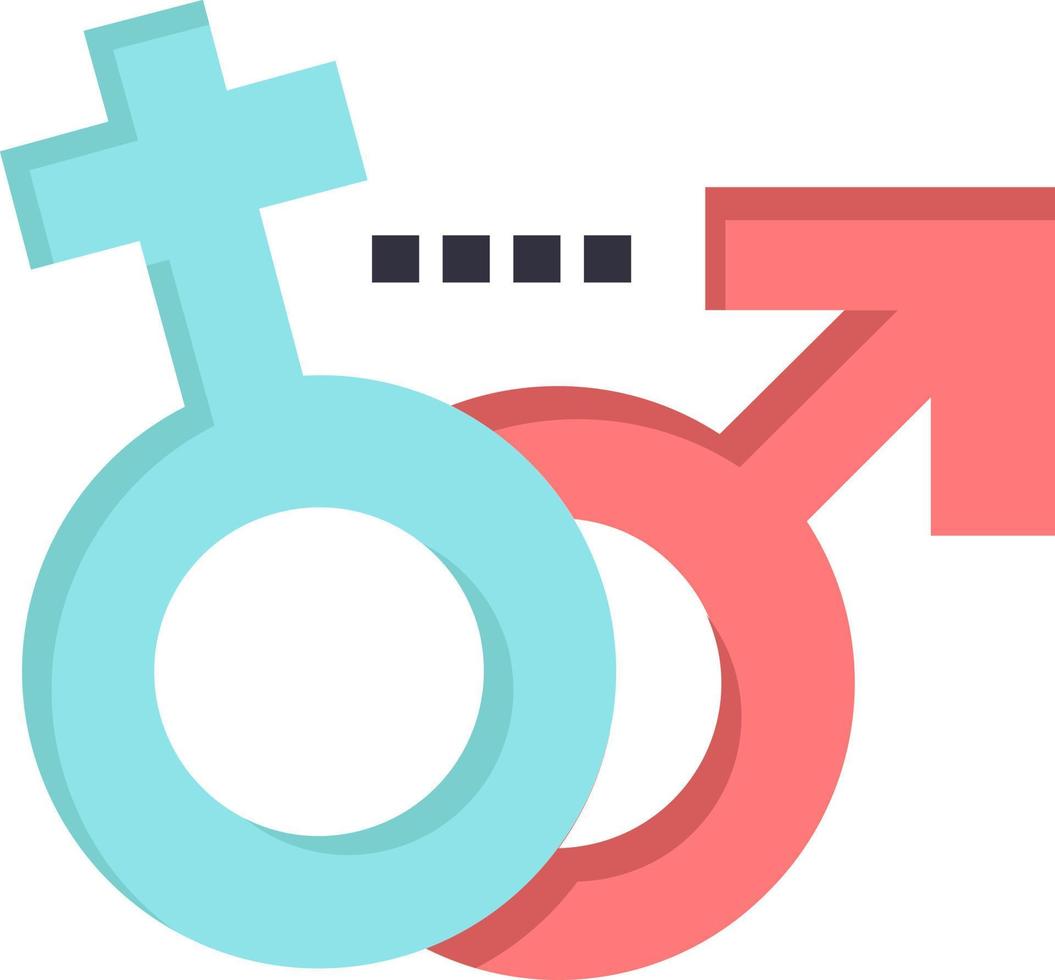 Gender Male Female Symbol  Flat Color Icon Vector icon banner Template