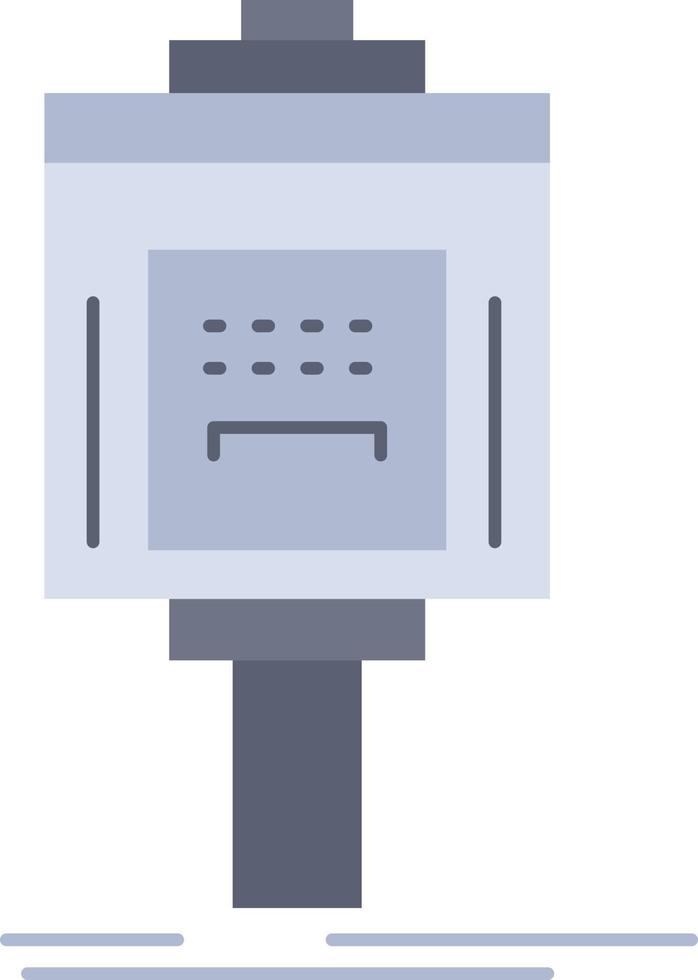 valet parking service hotel valley Flat Color Icon Vector
