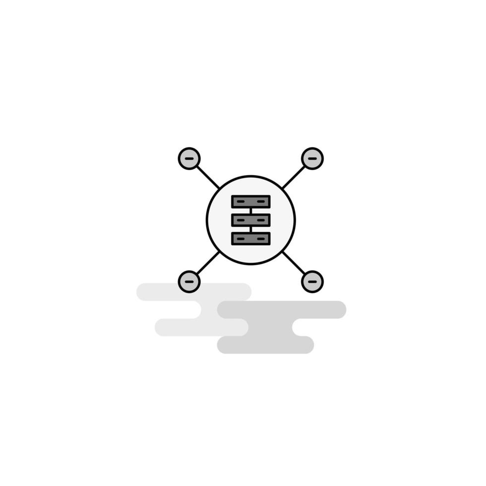 Networks router Web Icon Flat Line Filled Gray Icon Vector