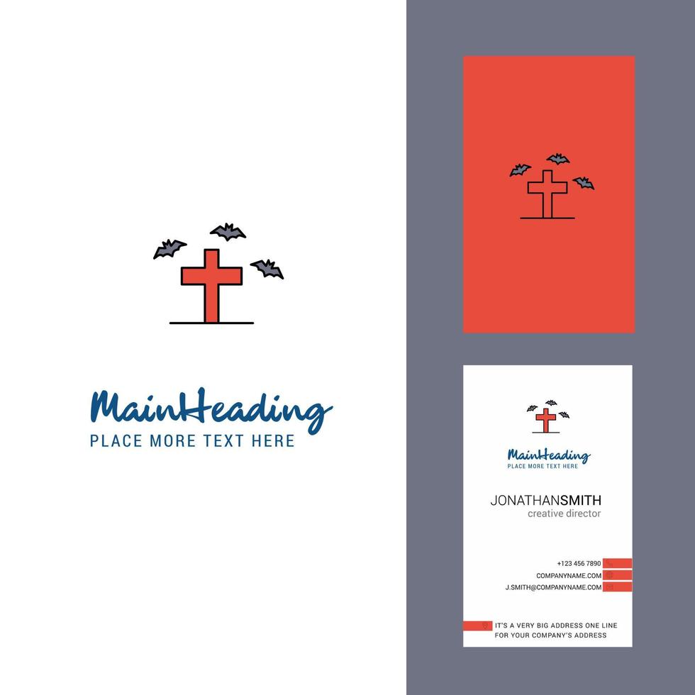Grave Creative Logo and business card vertical Design Vector