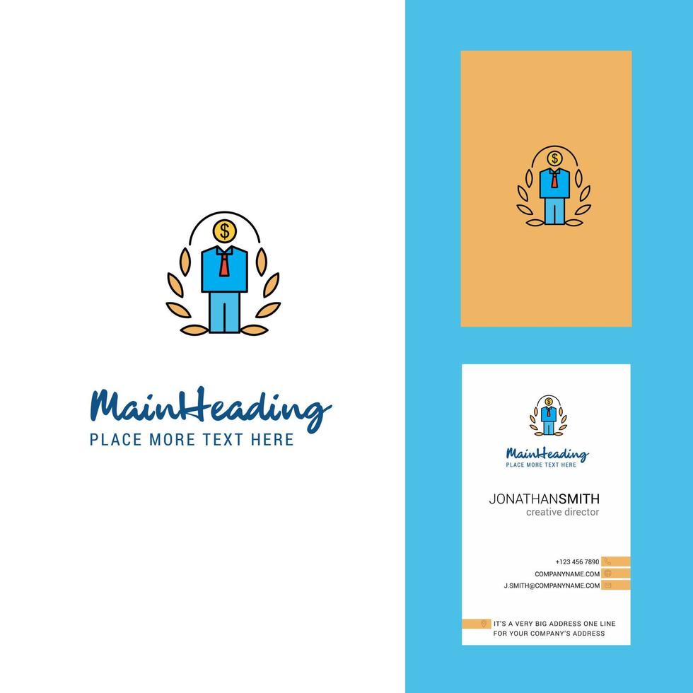 Employee Creative Logo and business card vertical Design Vector