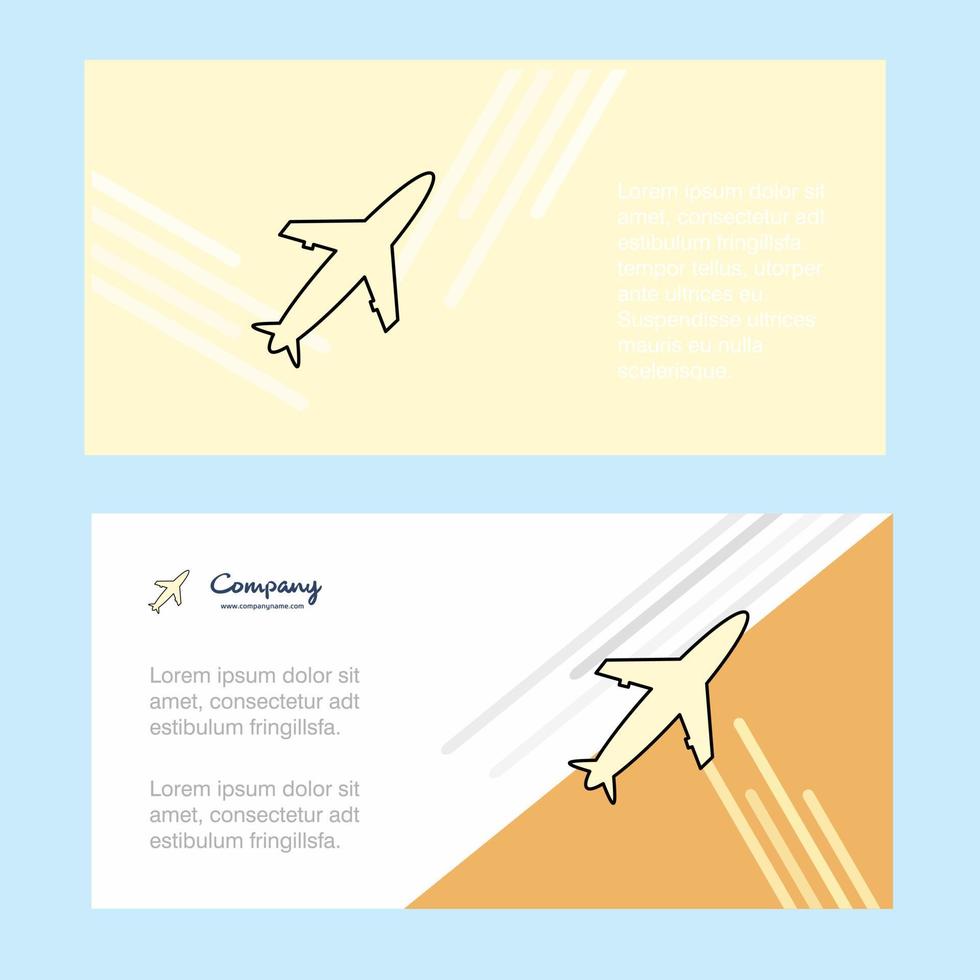 Aeroplane abstract corporate business banner template horizontal advertising business banner vector