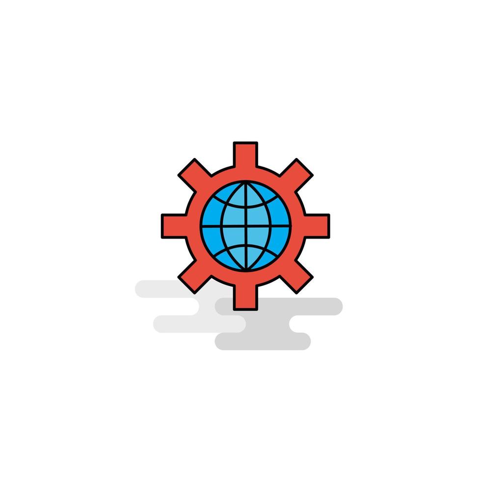 Flat Internet setting Icon Vector