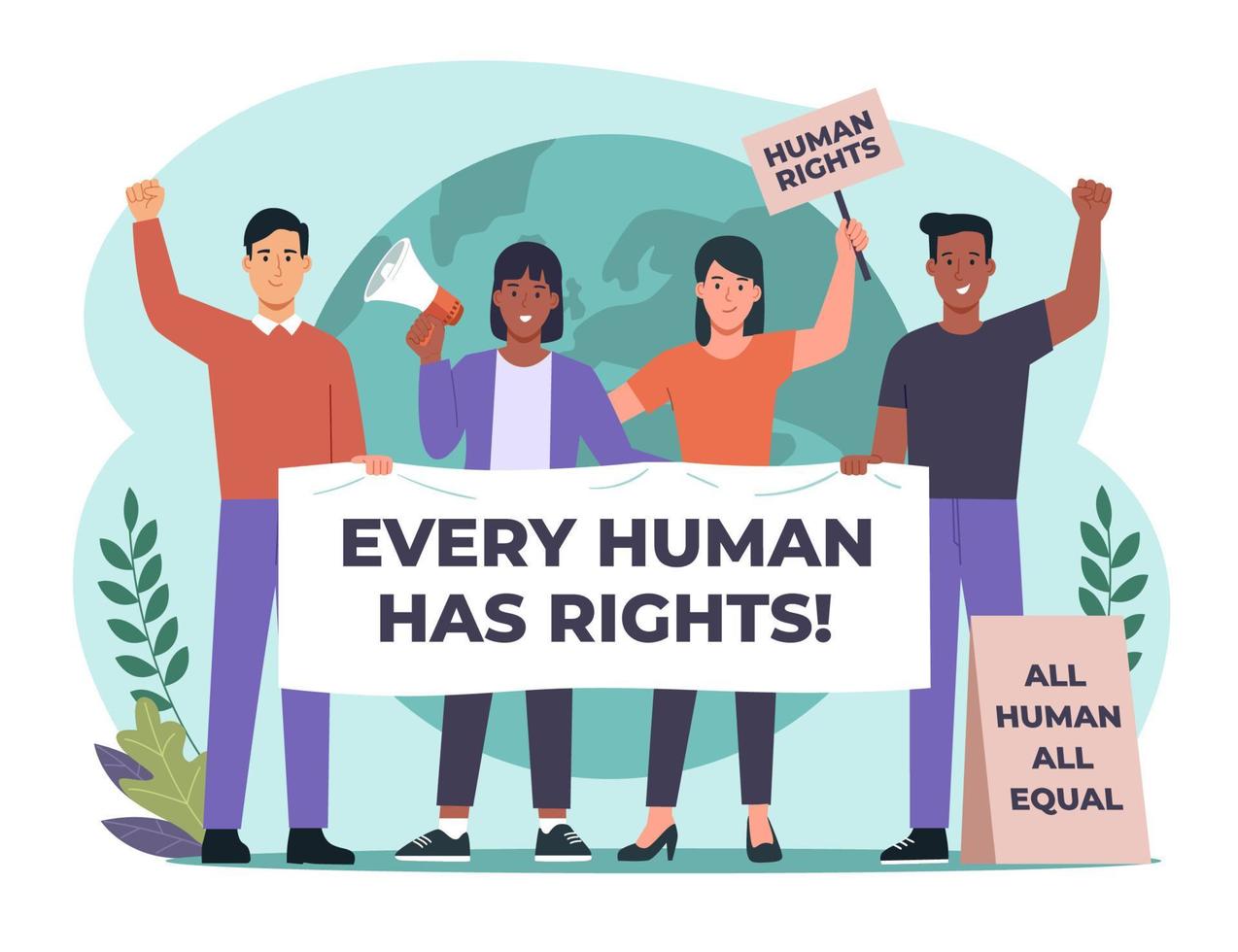 Human Rights Day Concept vector