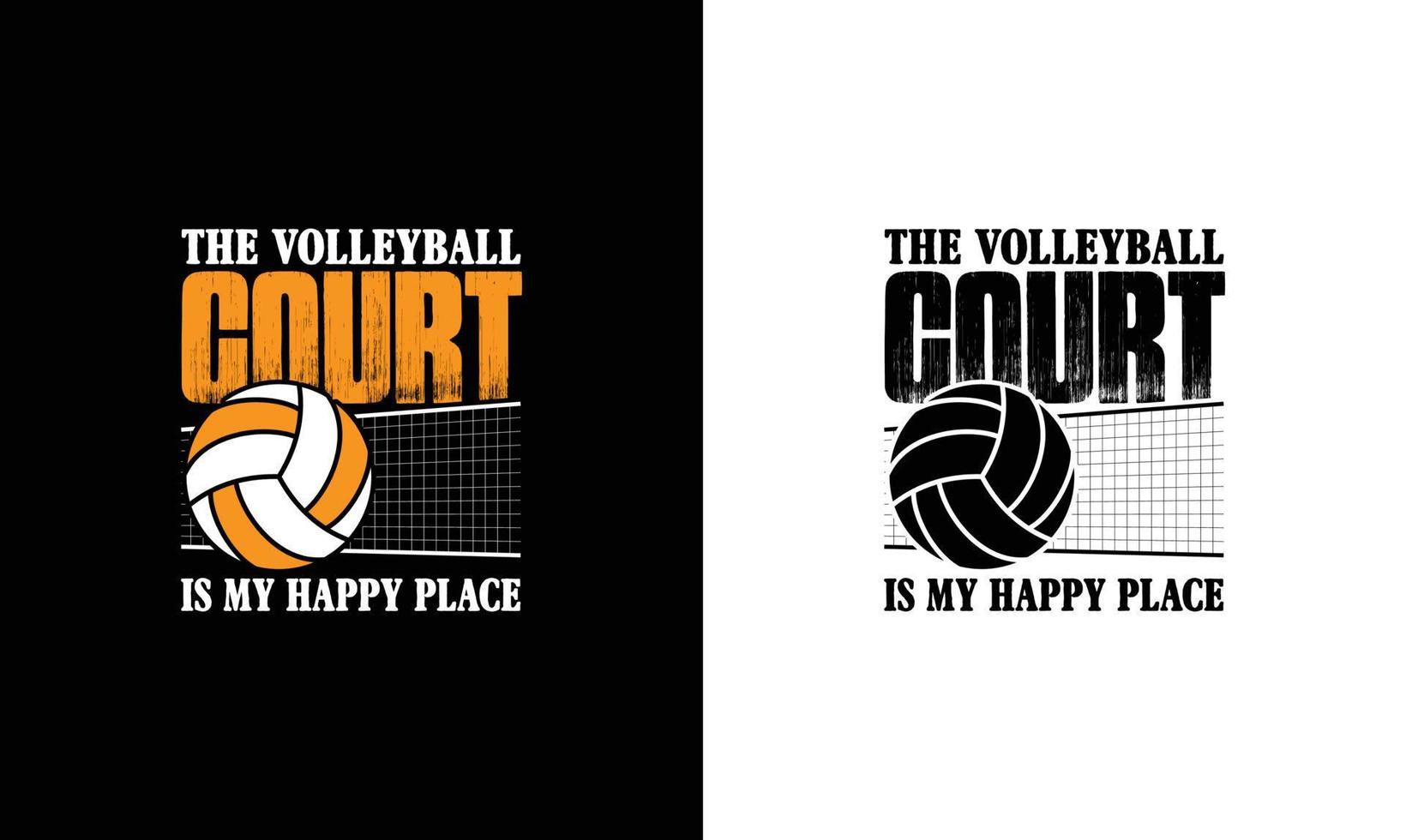 diseño de camiseta de cita de voleibol, tipografía vector