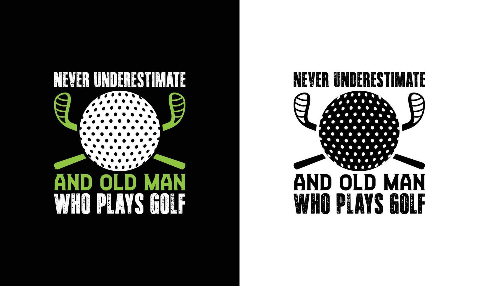 diseño de camiseta de cita de golf, tipografía vector