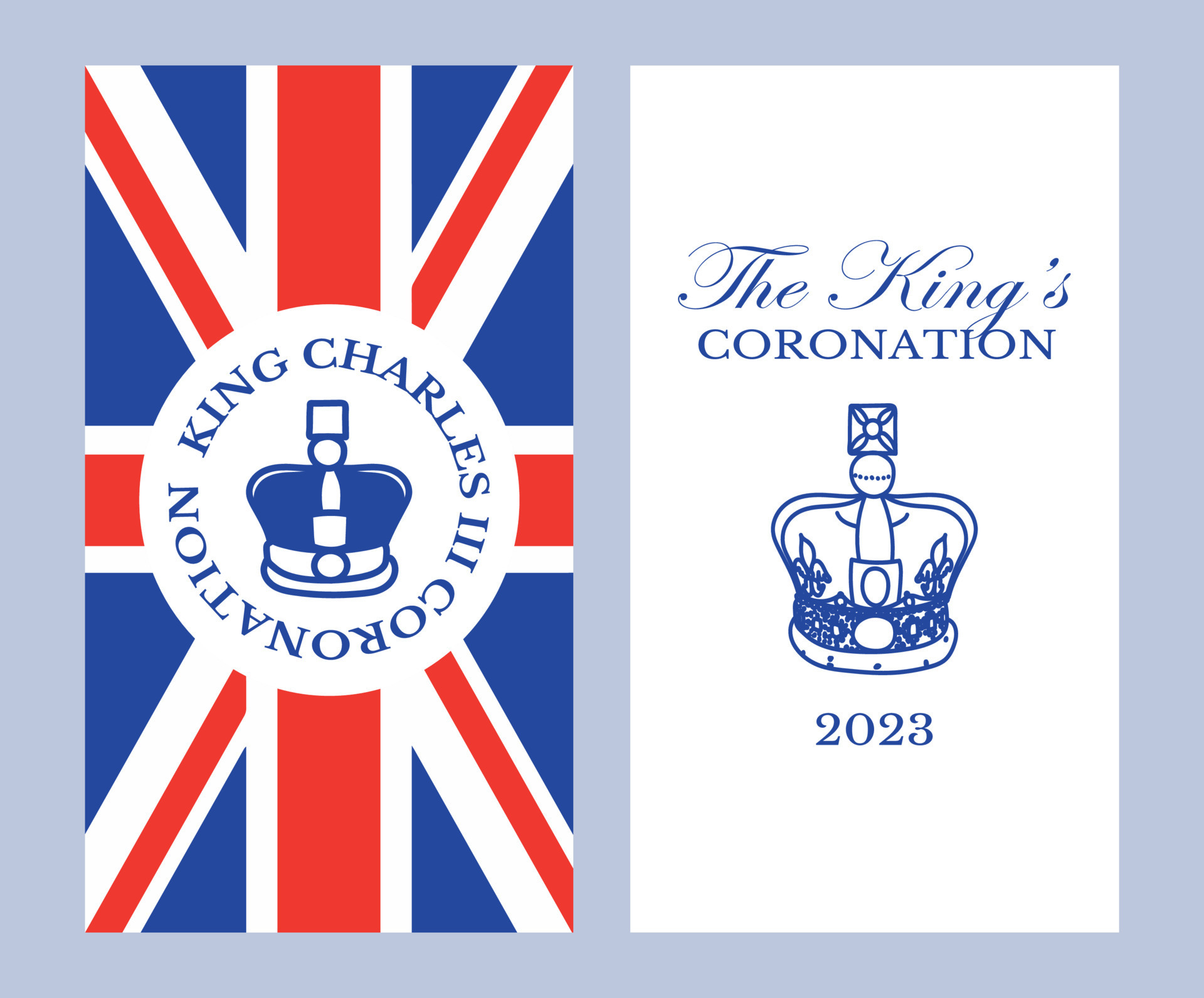 Poster for King Charles III Coronation with British flag vector