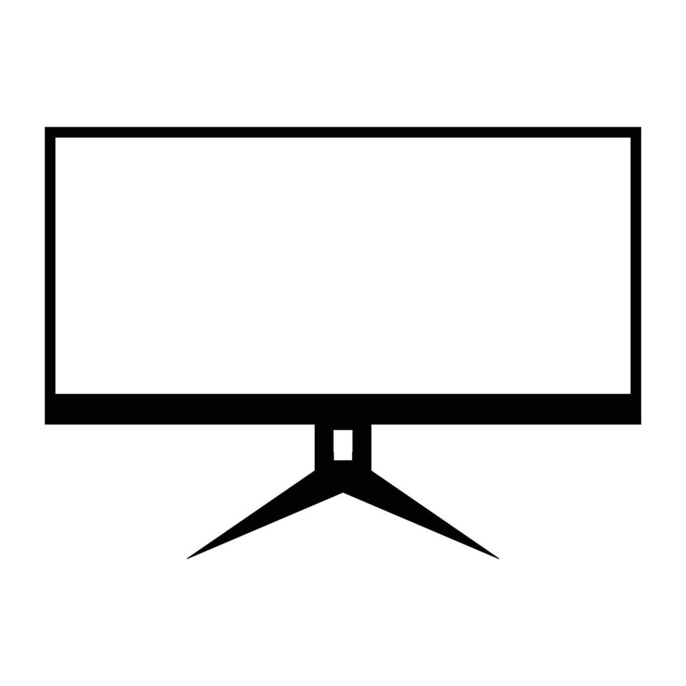 icono de monitor computadora tv electrónica. eps 10 vector