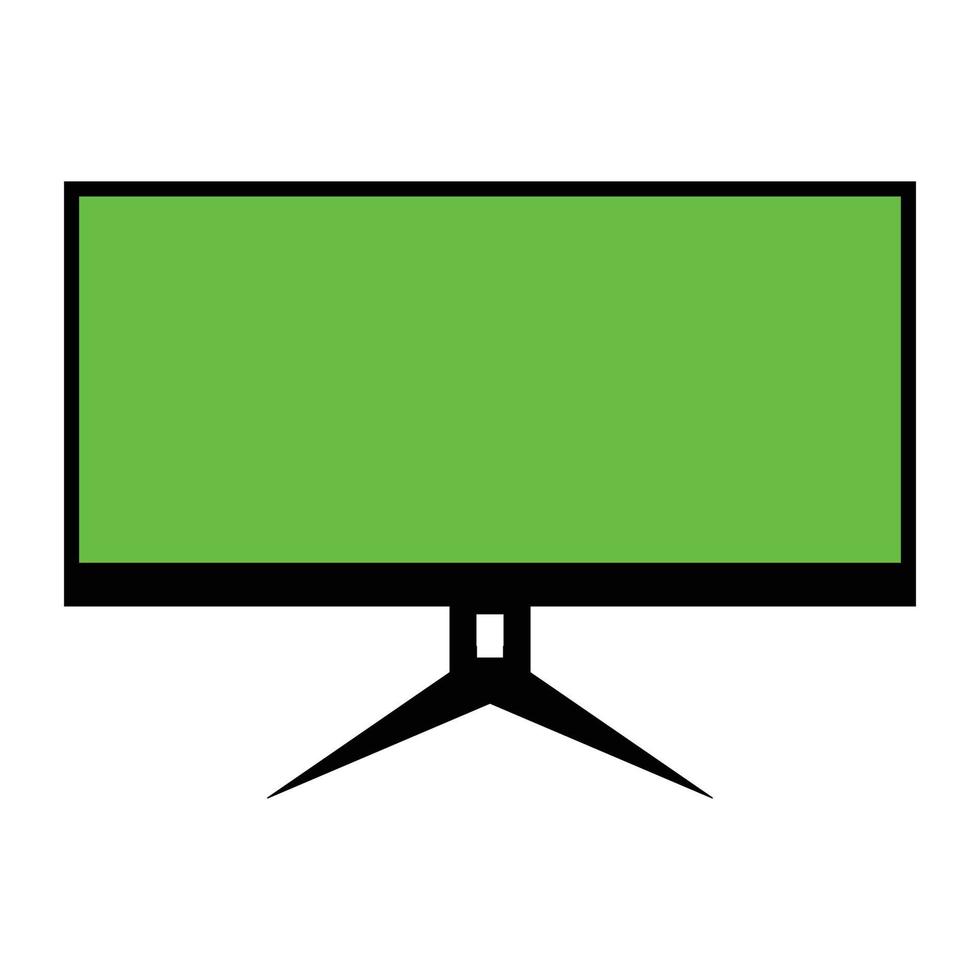 icon of monitor computer tv electronic. EPS 10 vector