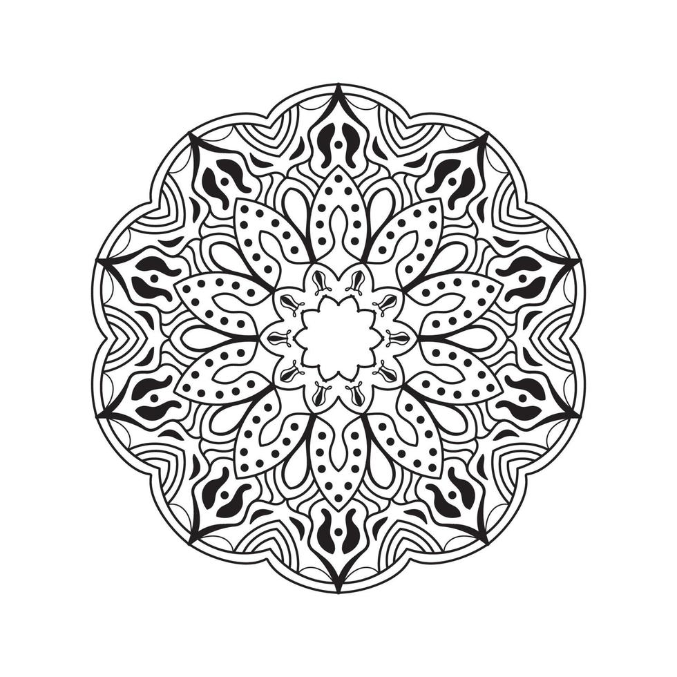 Mandala background black and white design concept 14336827 Vector Art