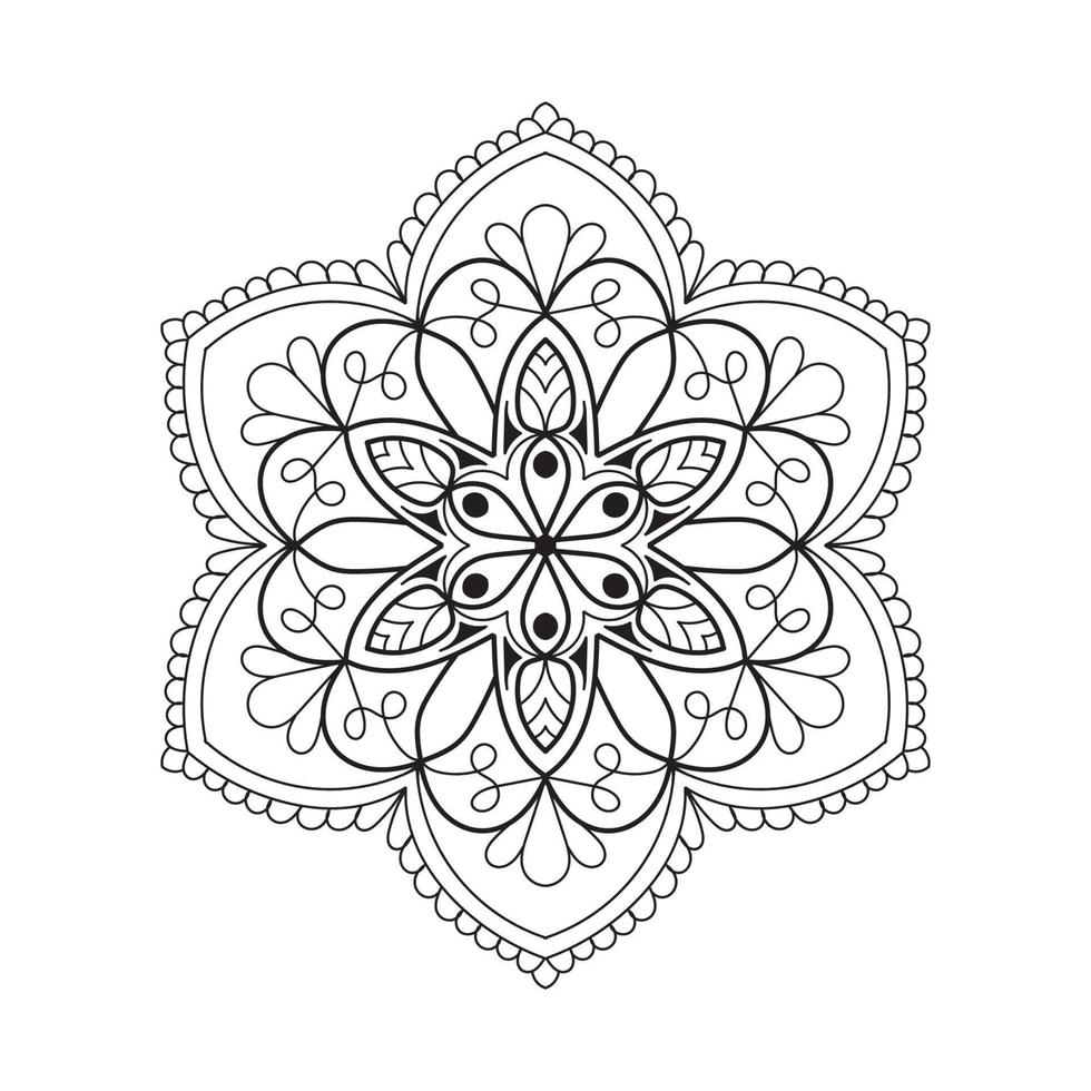 concepto de diseño en blanco y negro de fondo de paquete de mandala vector