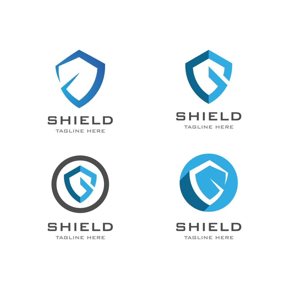 Shield illustration logo vector