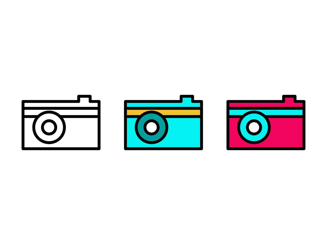 Camera illustration graphic design with interpreter suitable as icon or other design needs vector