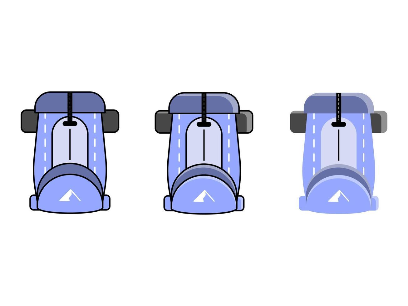 el diseño gráfico de la bolsa de montaña es adecuado para complementar cualquier diseño temático de senderismo o naturaleza vector