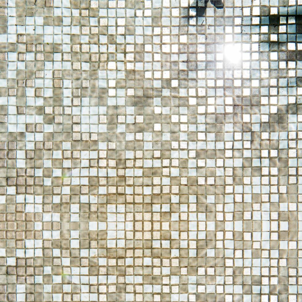 Multi-colored mosaic ceramic tile wall photo