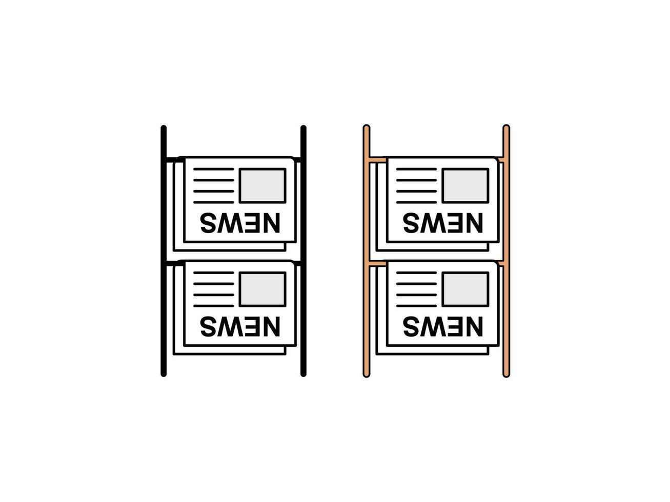 neatly hanging newspaper graphic design, perfect for a complementary design vector