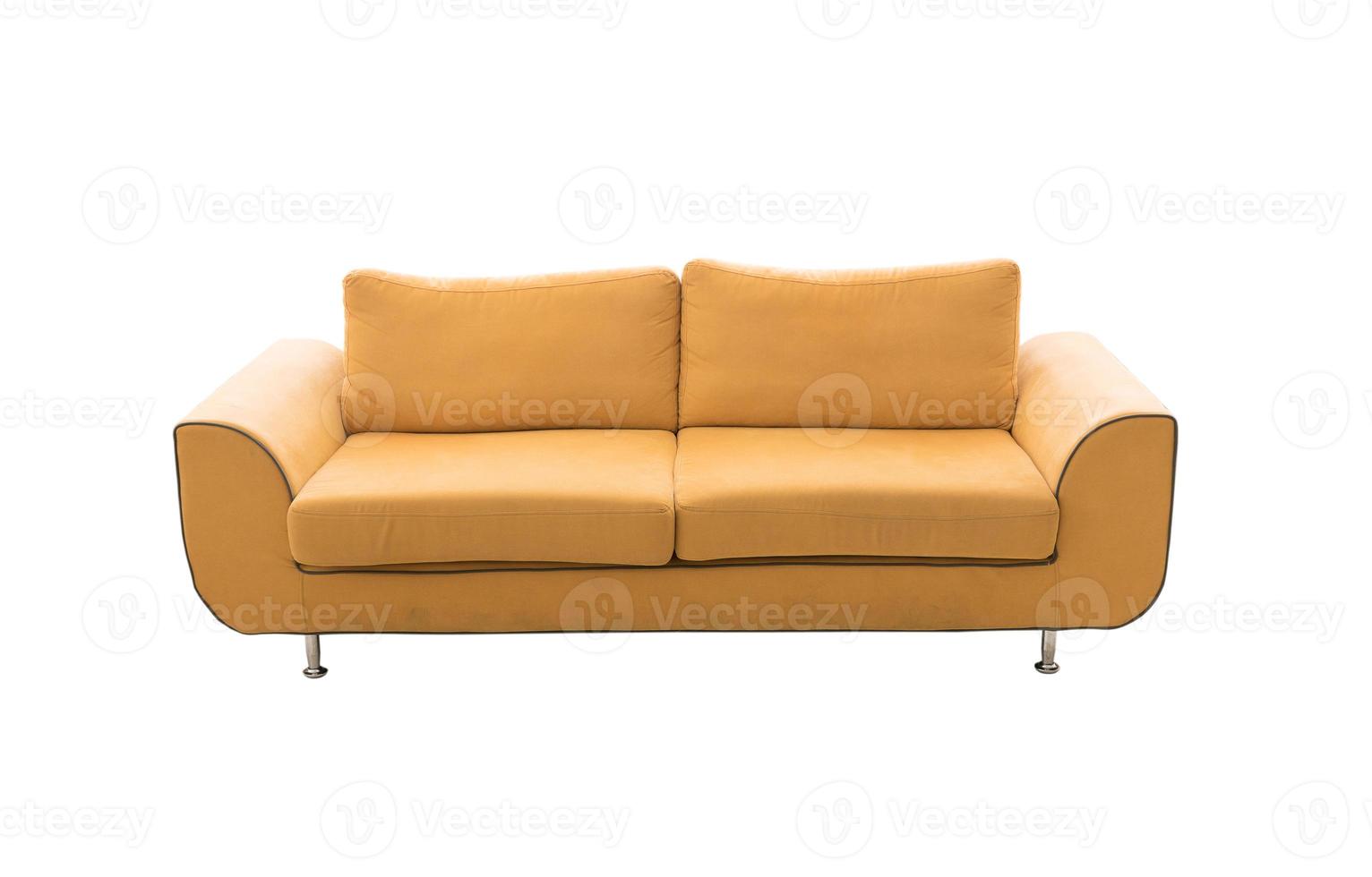 Sofa yellow isolated photo