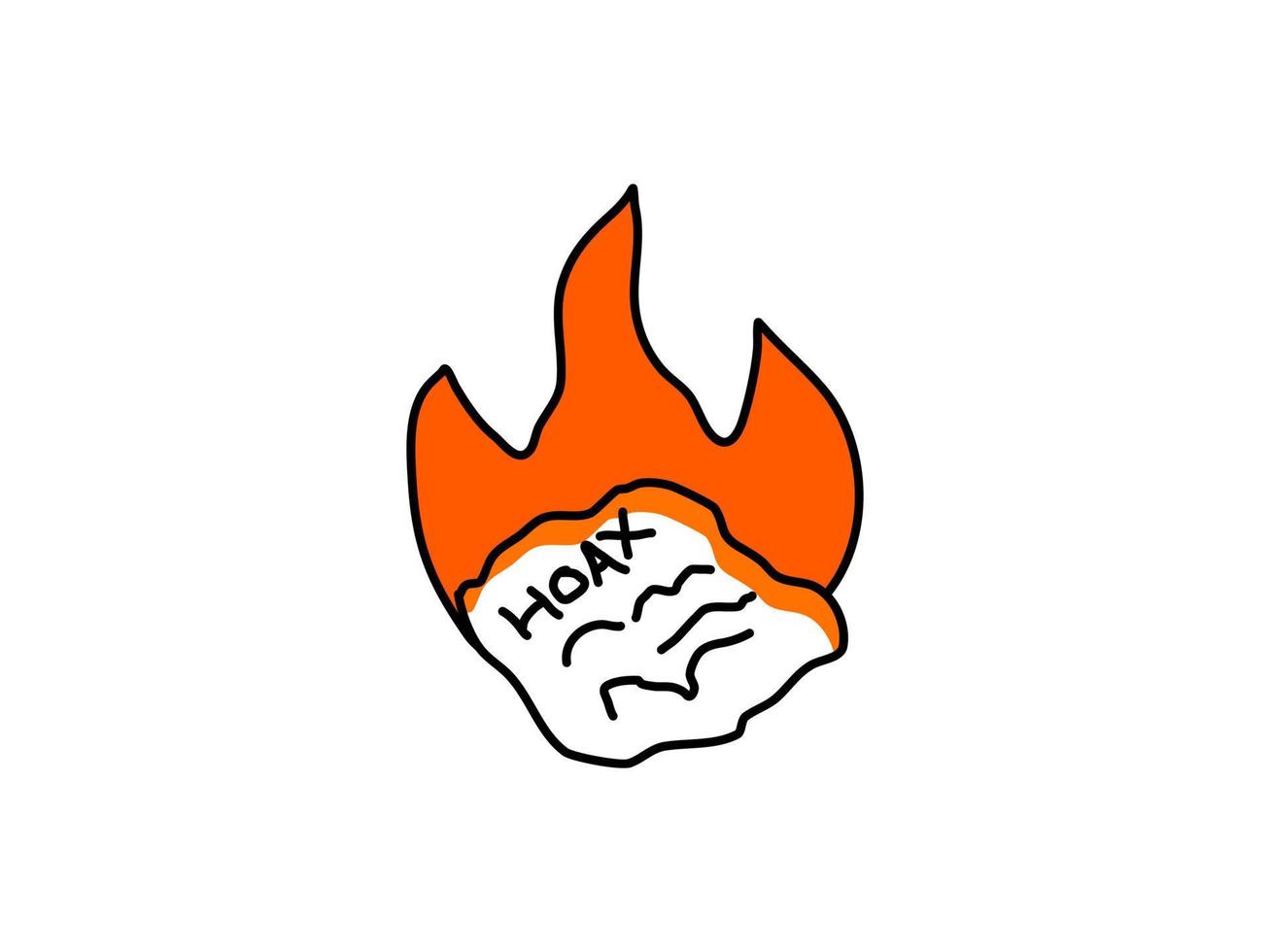 The graphic design of a burnt hoax newspaper is suitable to complement the issue-themed design and others vector