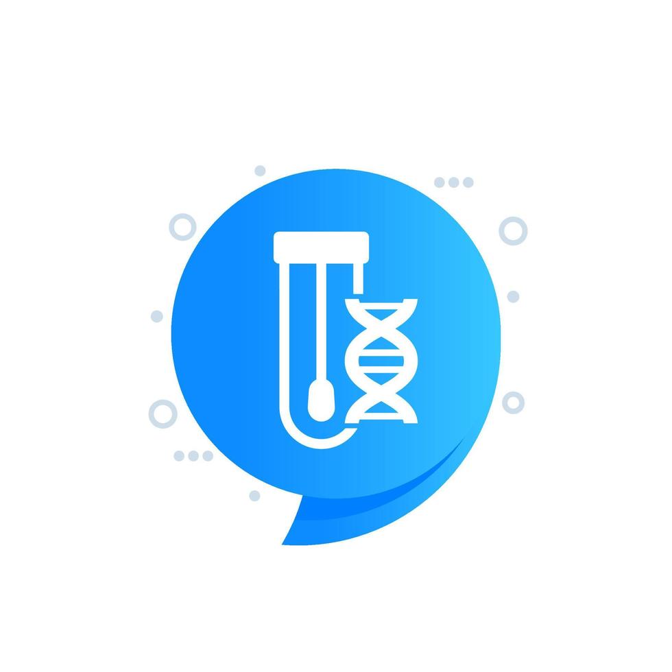 dna swab test icon for web vector