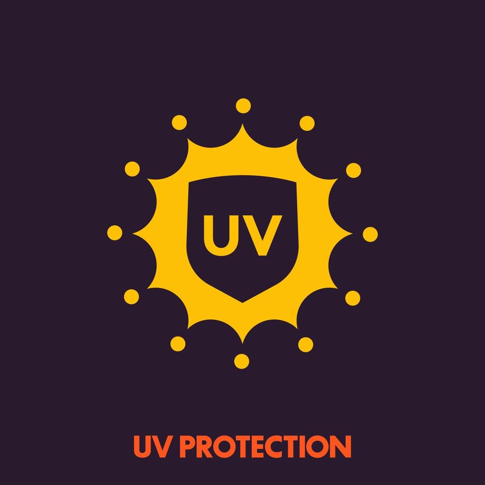 icono de protección uv vector