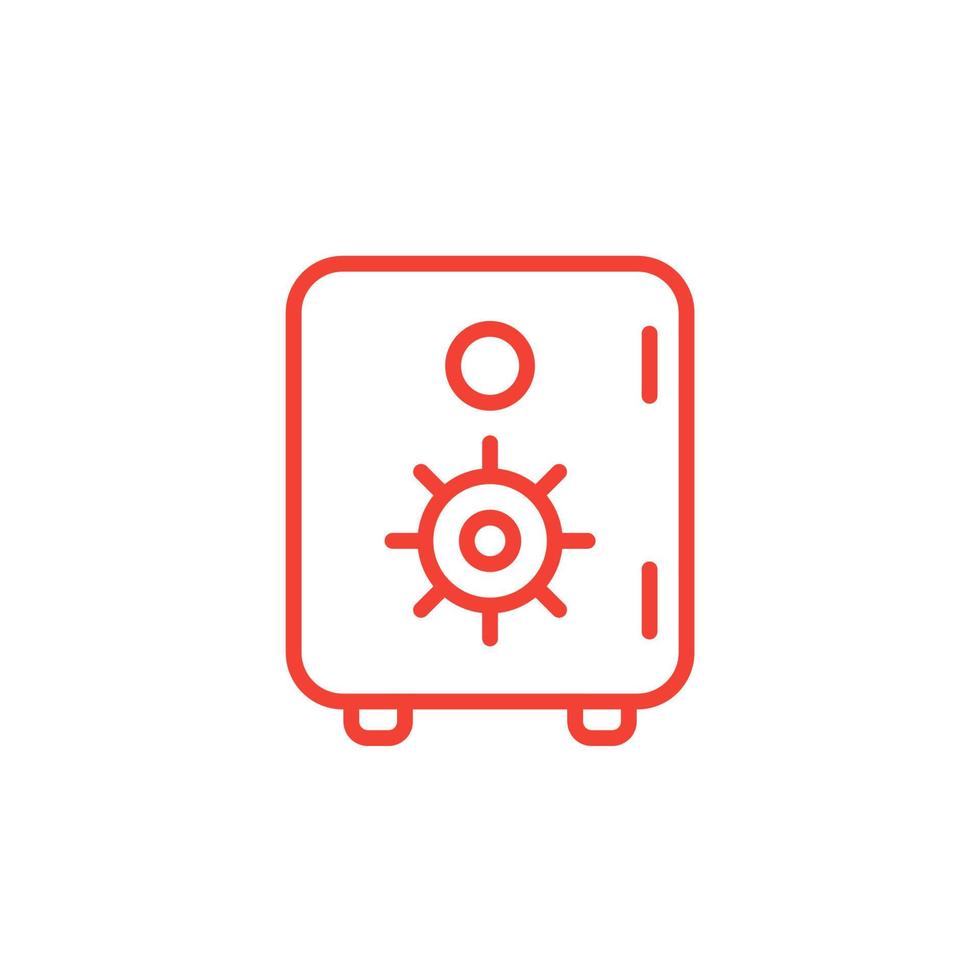 safe icon, linear pictogram vector