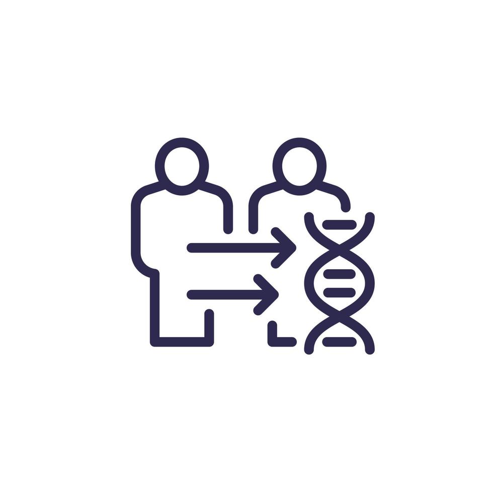 cloning or clones line icon with dna vector