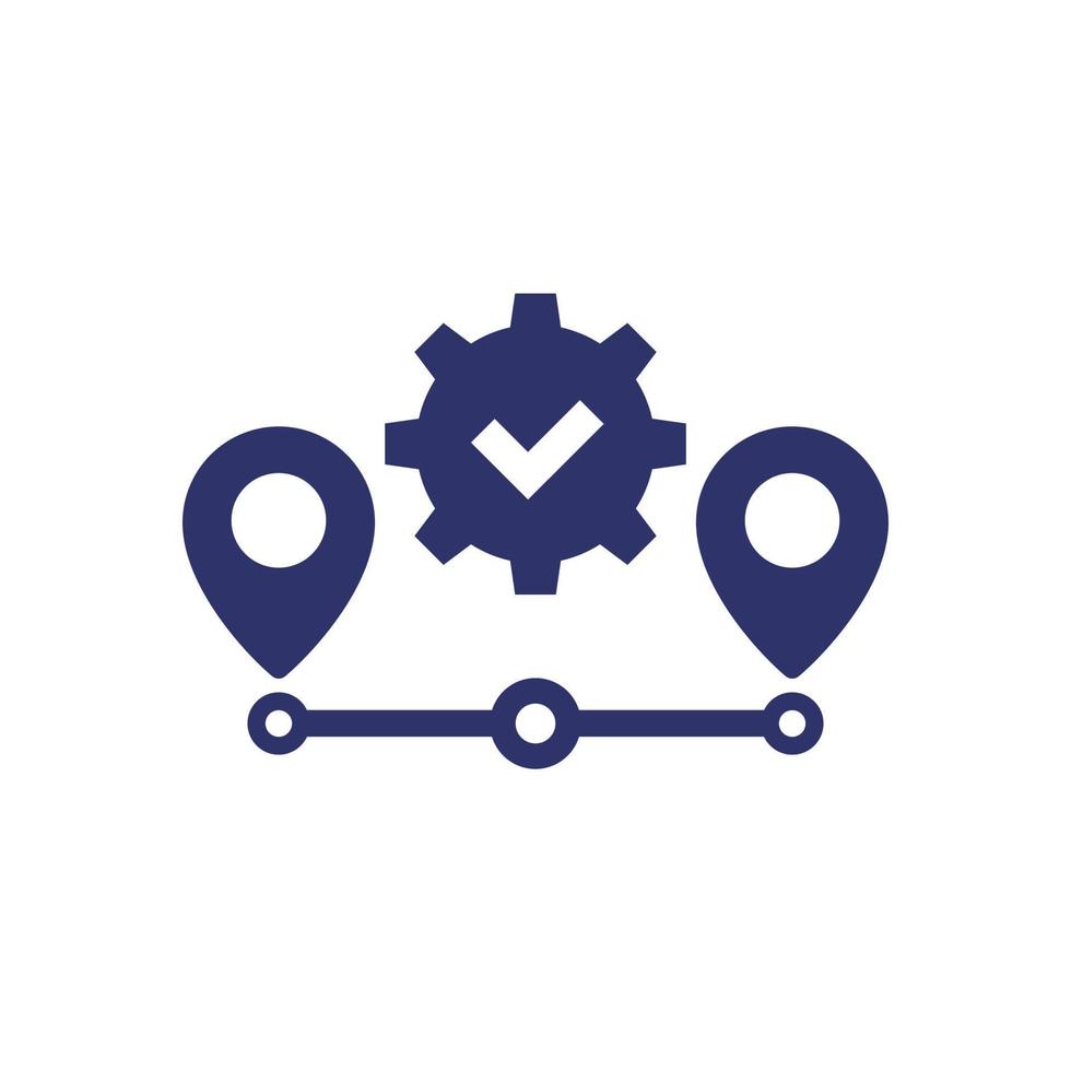 logistics optimization icon on white vector