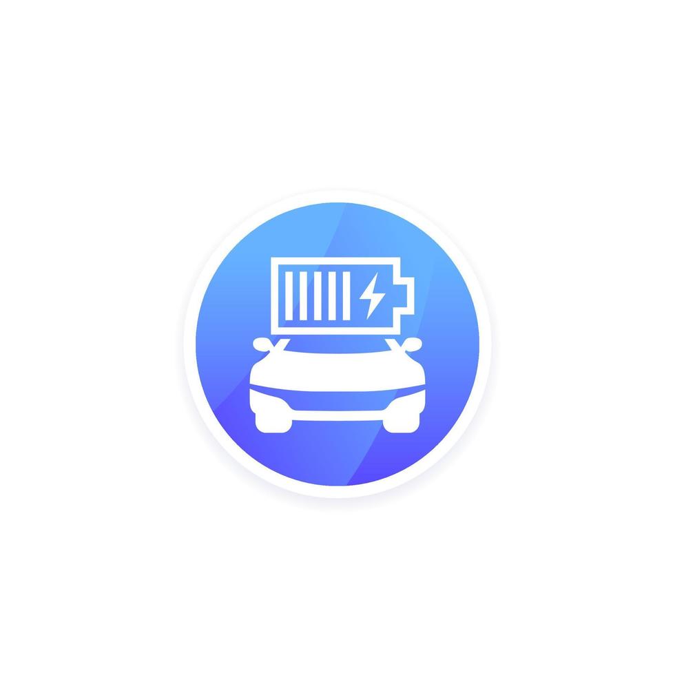car charging a battery icon, vector design