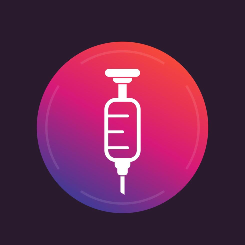 syringe icon, vaccination vector symbol