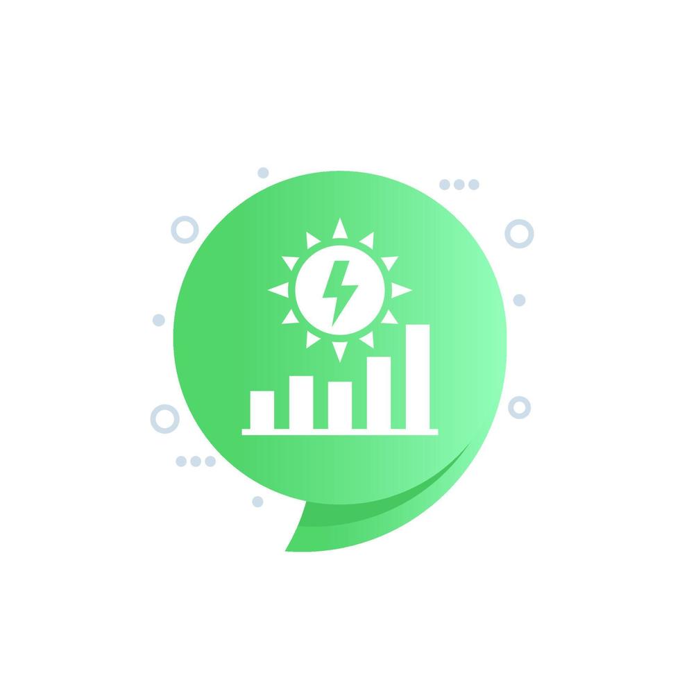 solar energy production level icon vector