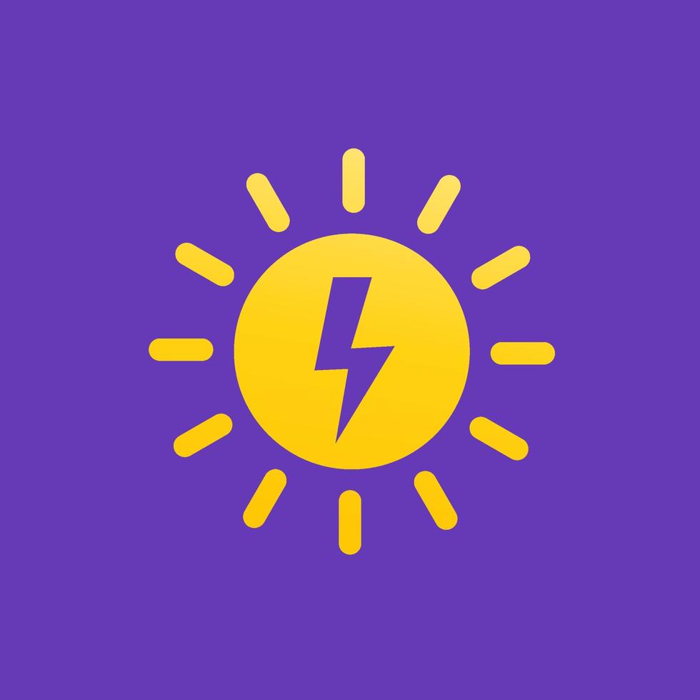 solar energy icon vector