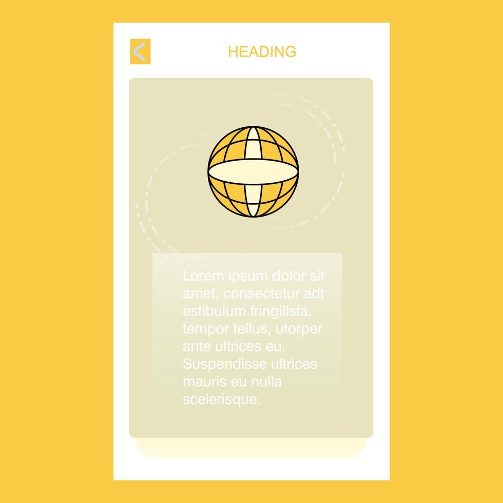 Globe mobile vertical banner design design Vector
