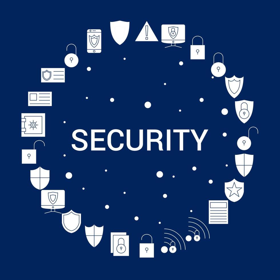 Creative Security icon Background vector
