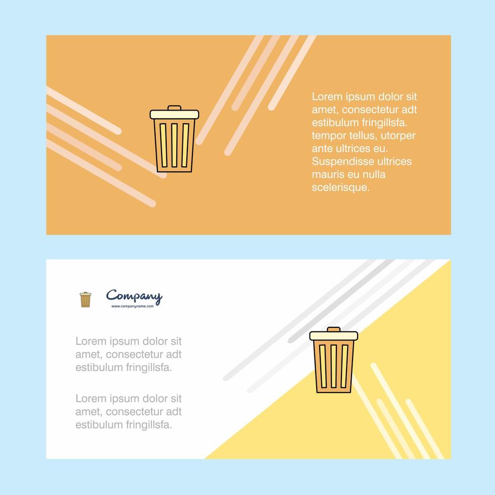 Dustbin abstract corporate business banner template horizontal advertising business banner vector