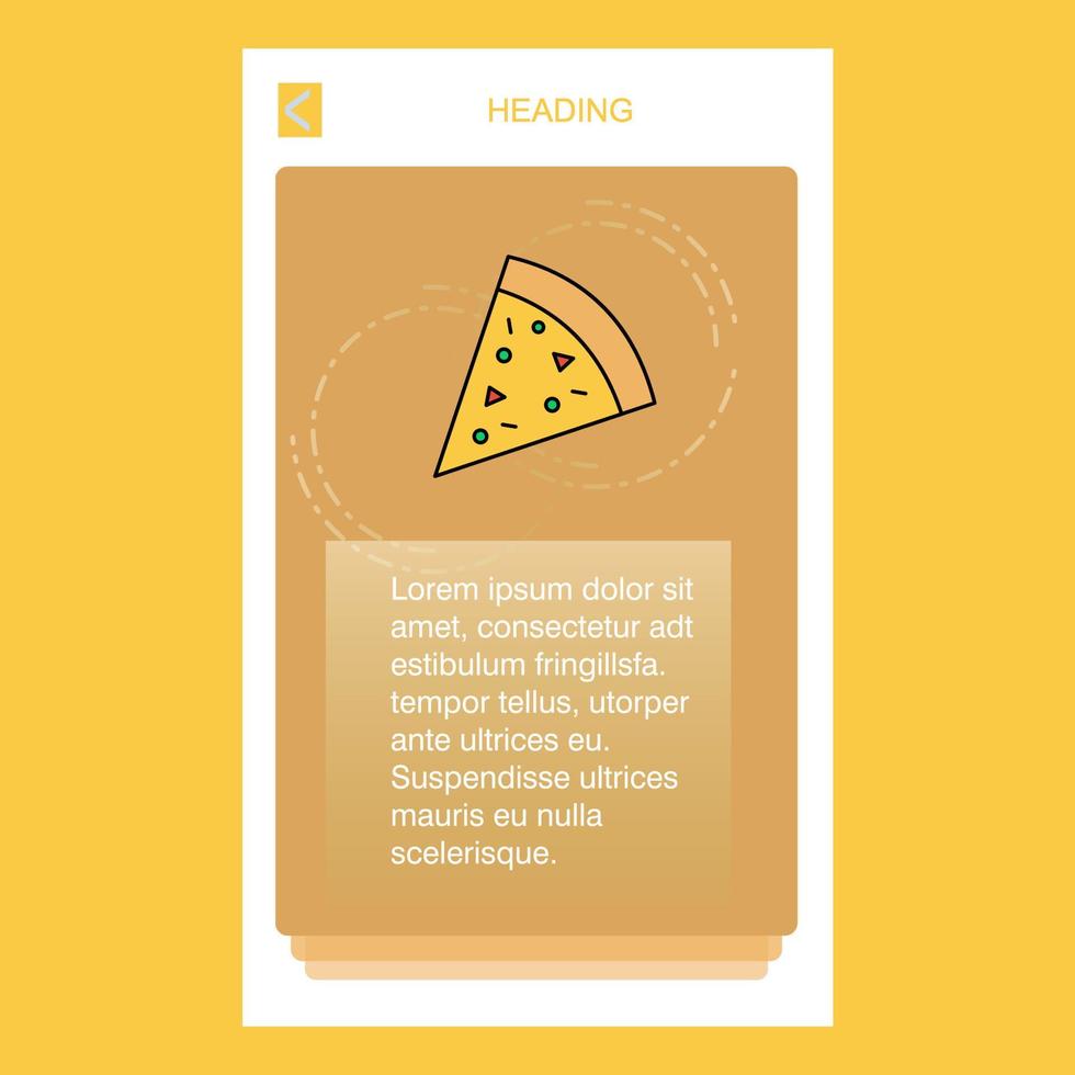 Pizza mobile vertical banner design design Vector