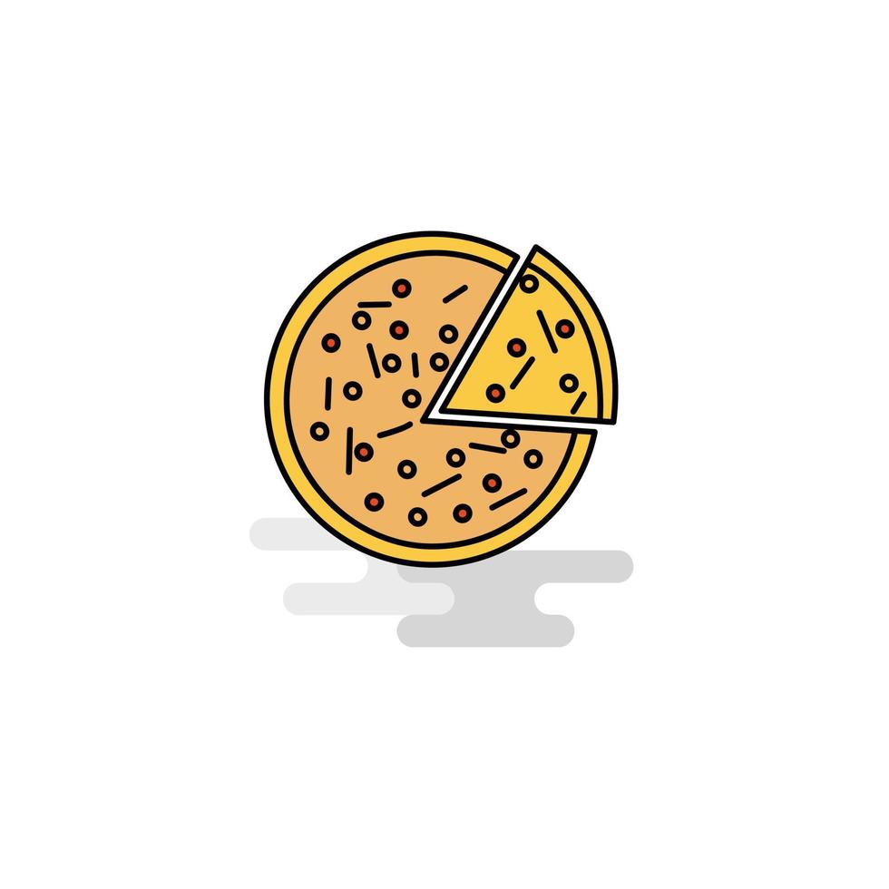 vector de icono de pizza plana