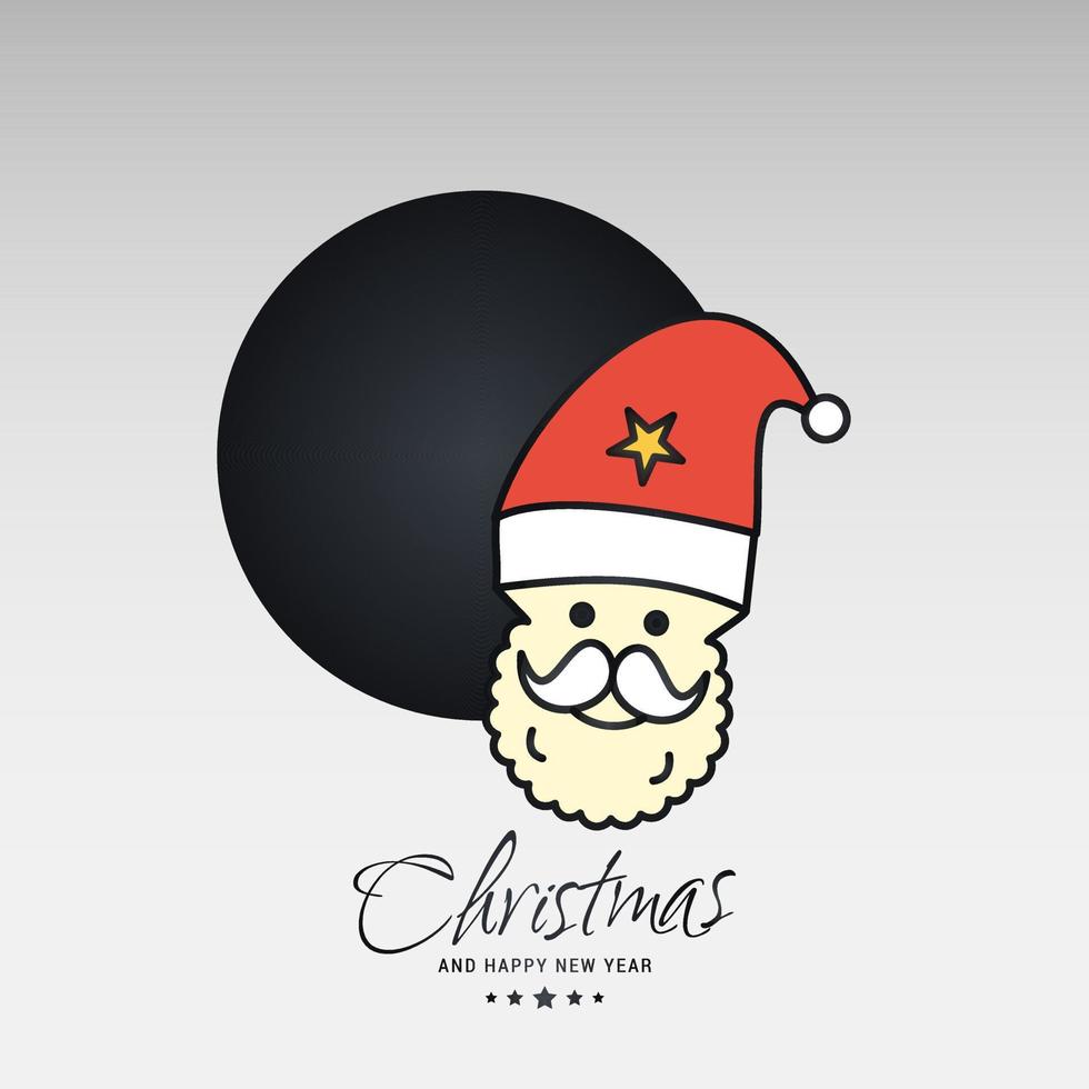tarjeta de feliz navidad con diseño creativo y vector de fondo claro
