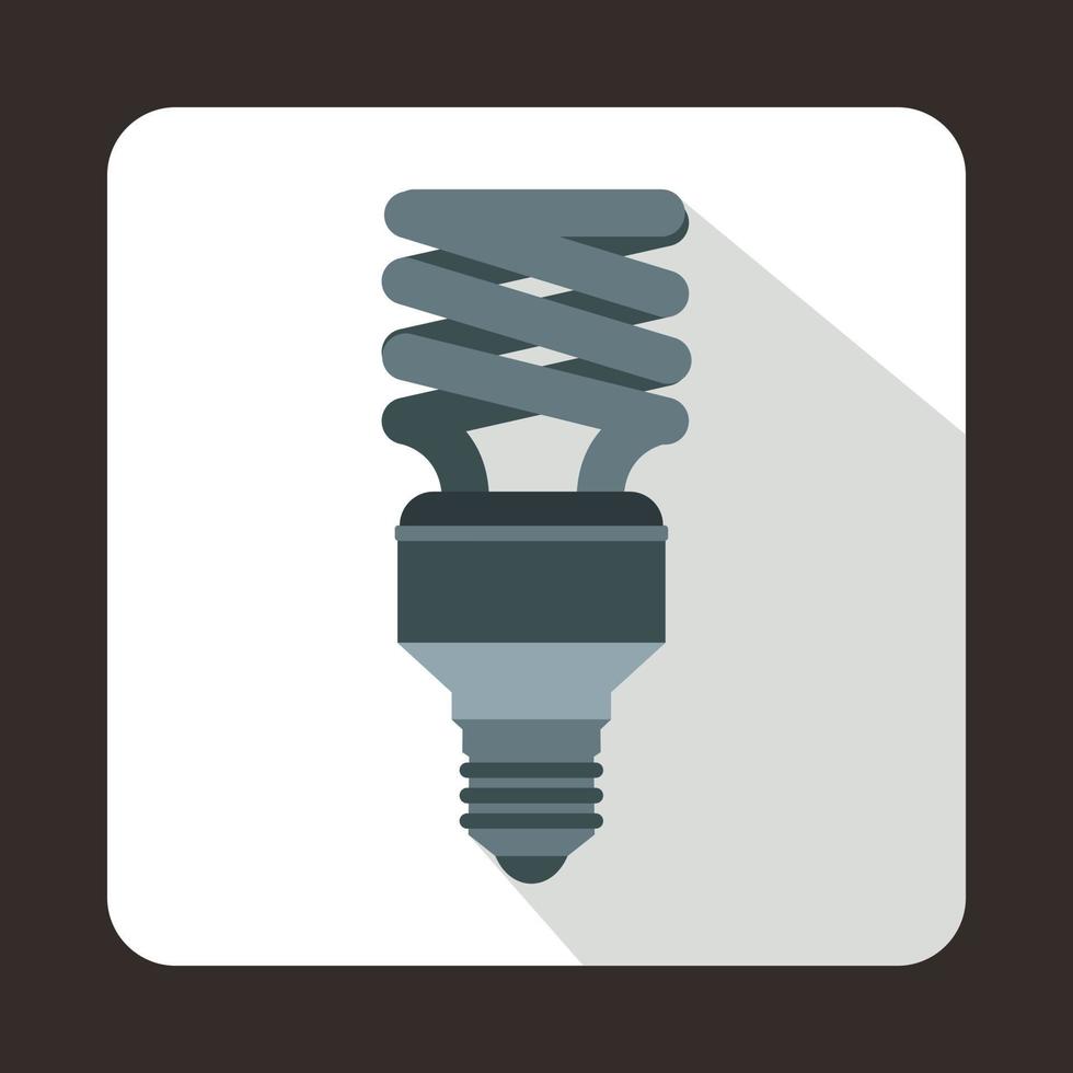 Energy saving bulb icon in flat style vector