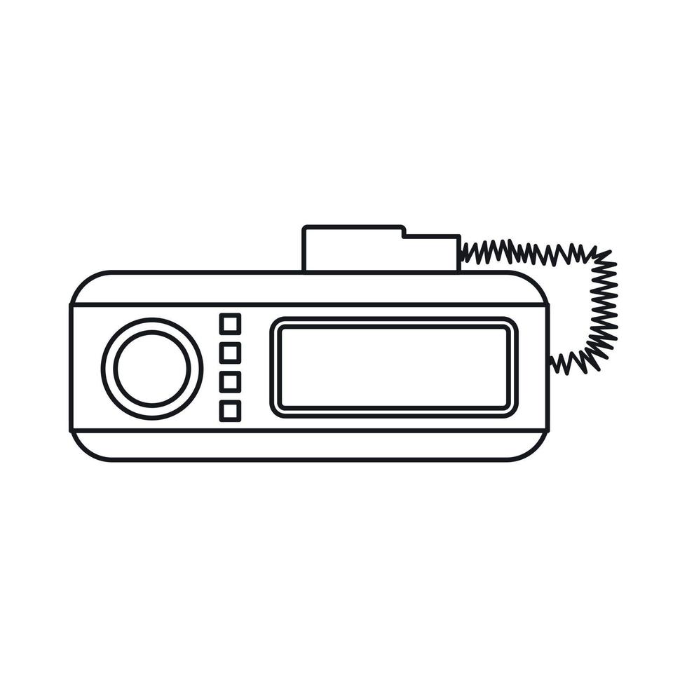 Radio taxi icon, outline style vector