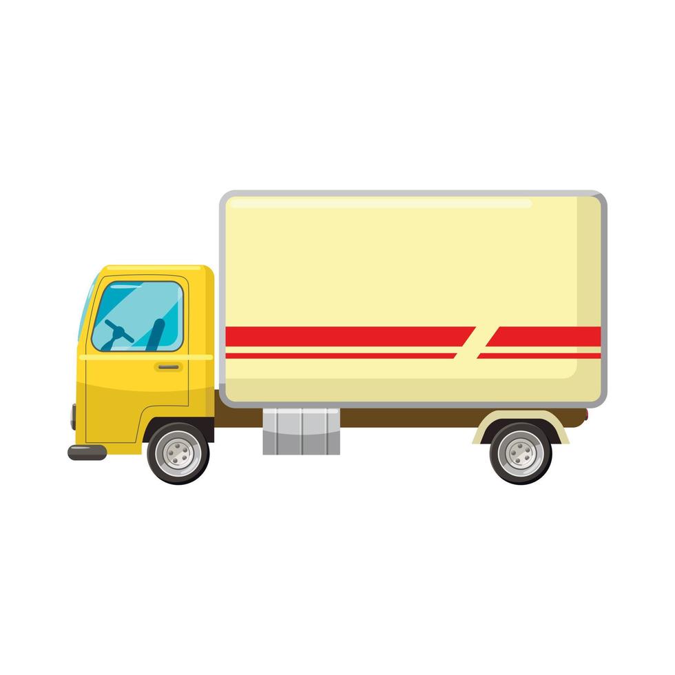 Truck icon, cartoon style vector