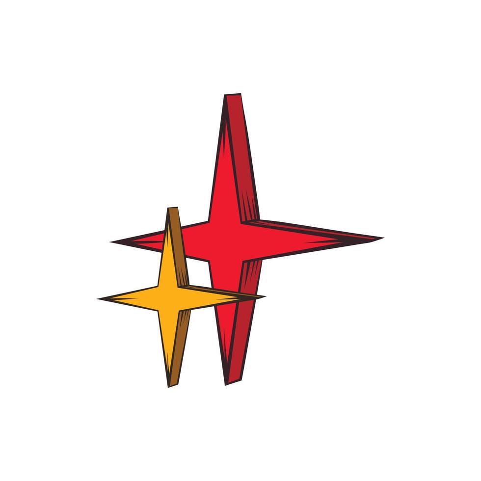 icono de estrella, estilo dibujado a mano vector