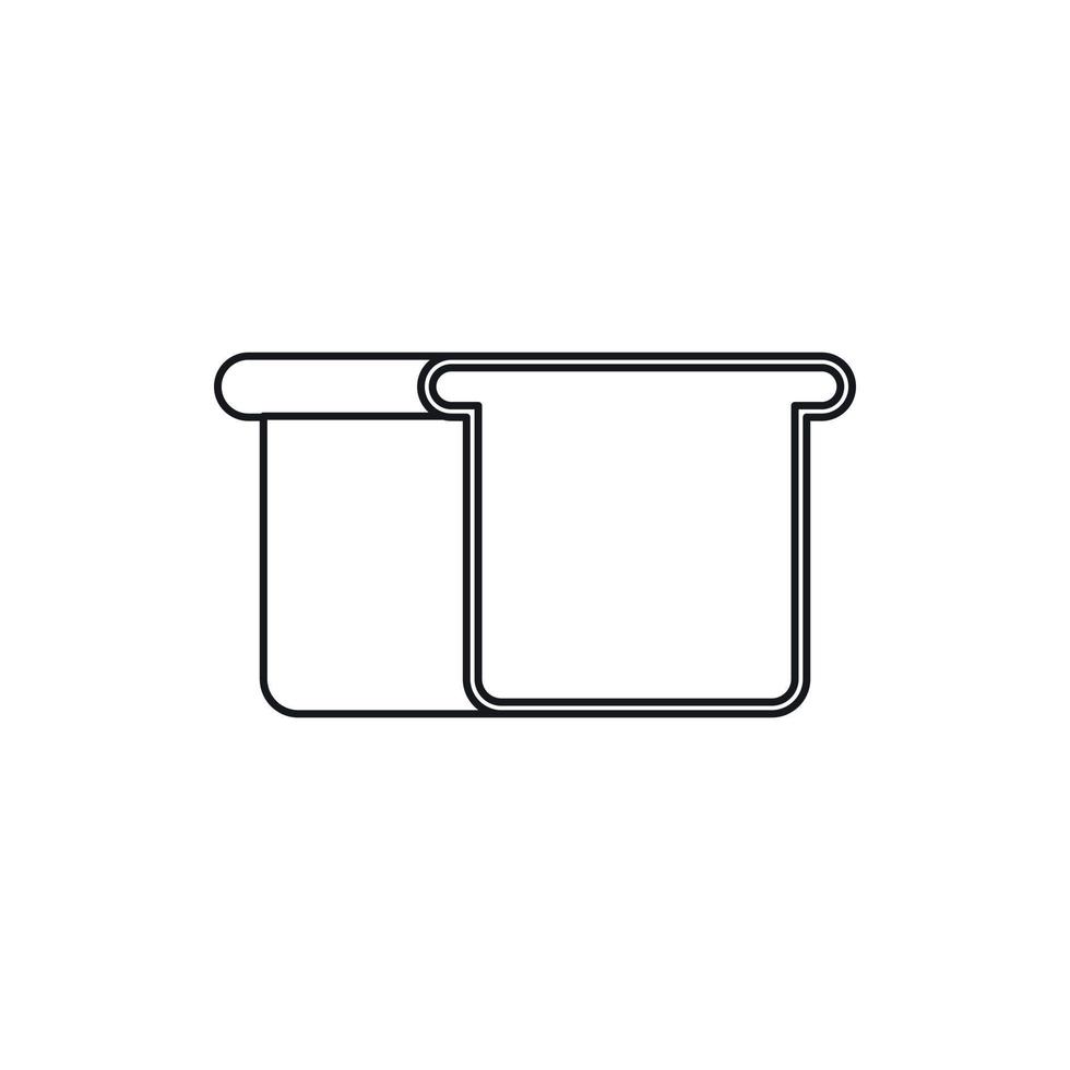 White bread icon, outline style vector