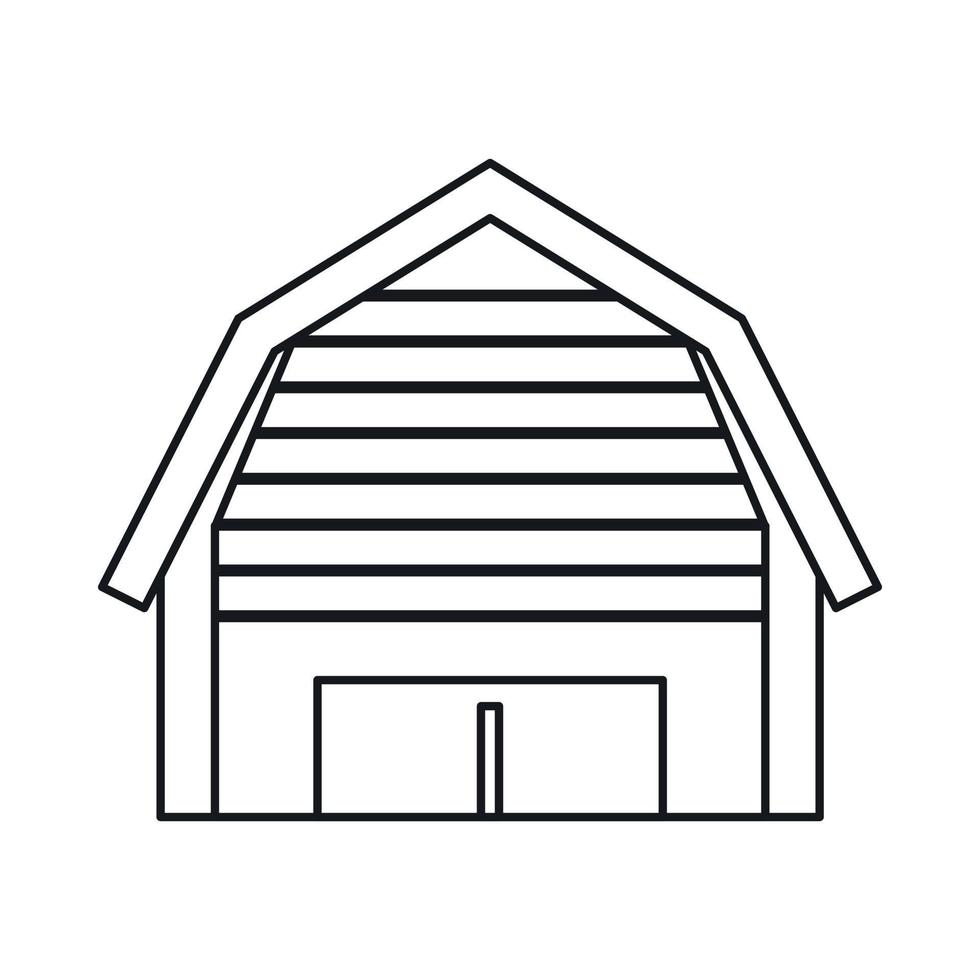 High garage icon, outline style vector